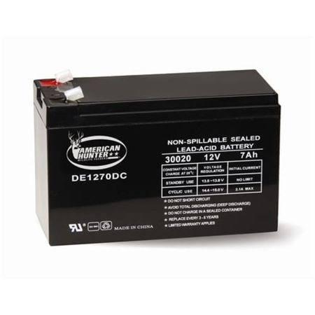 AMERICAN HUNTER DE1270DC 12v 7AH Rechargeable Battery DE-30020